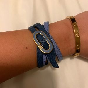 FENDI leather wrap bracelet